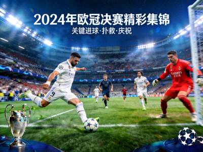 2024年欧冠决赛精彩集锦，足球比赛画面